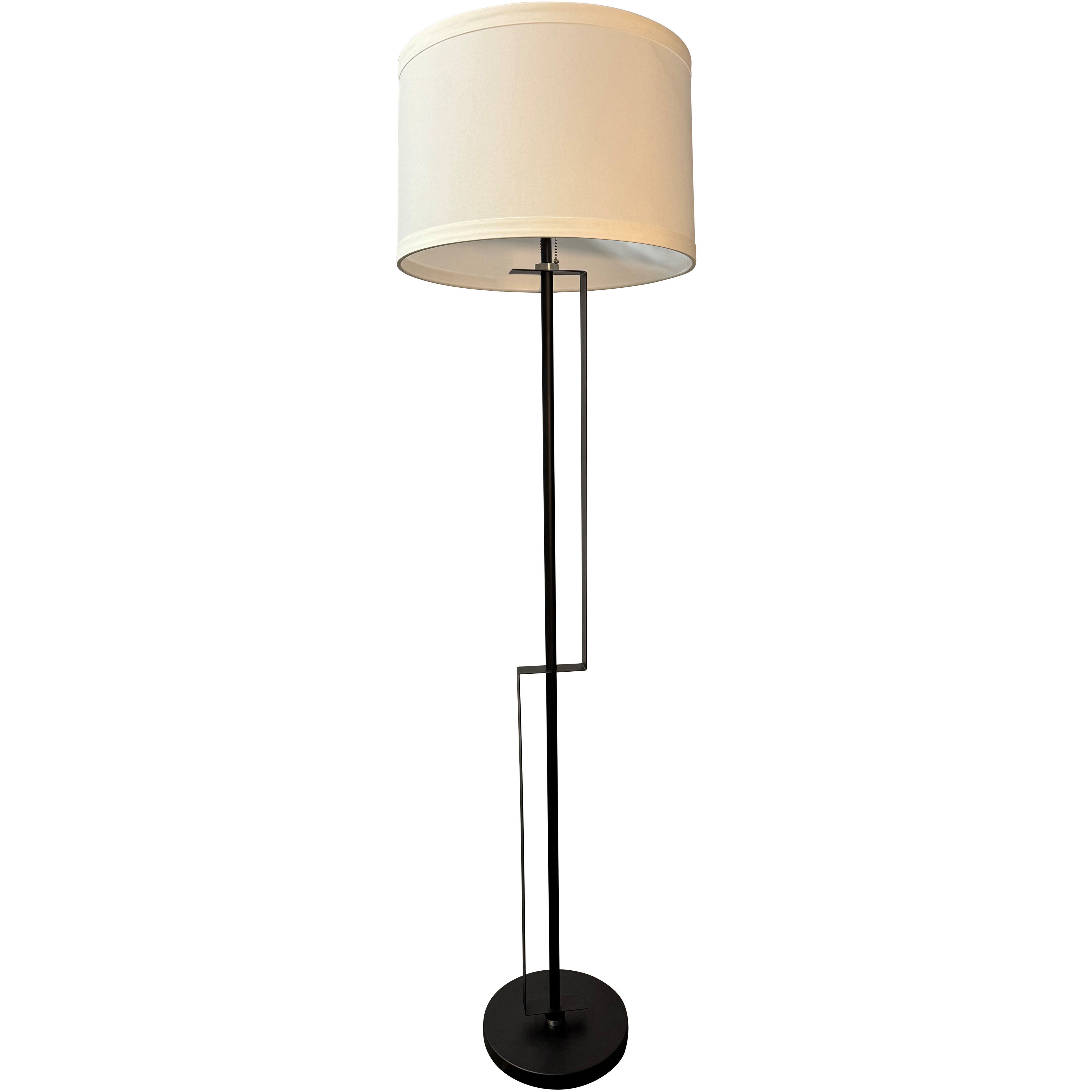 Lyndon 65 inch 100.00 watt Heritage Gold and Black Floor Lamp Portable Light